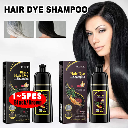 3-In-1 Hair Dye Shampoo Natural Herbal Nourishing Formula