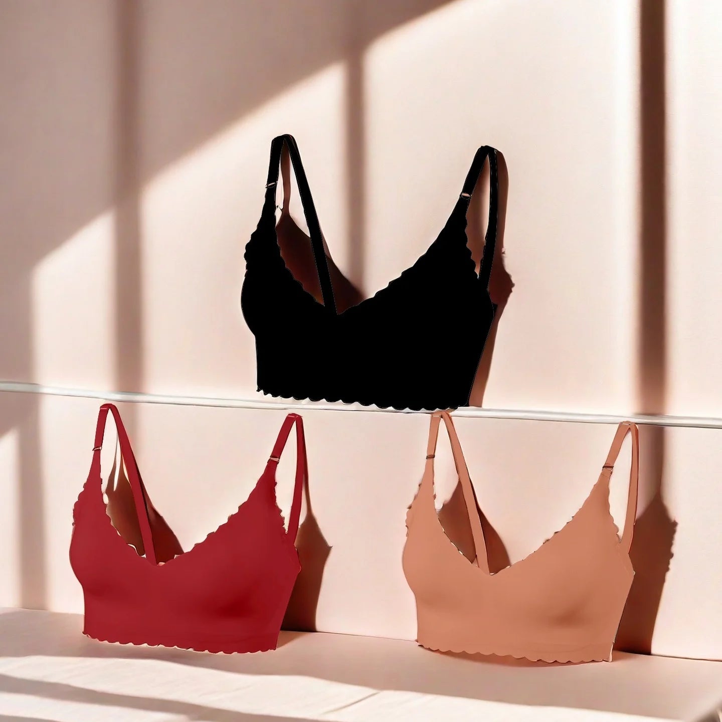 3 Pack Women Backless Push Up Bra U Shape Adjustable Straps Seamless Nylon High Support Underwear Hand Wash