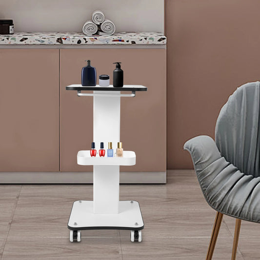 3 Tier Salon Rolling Cart With Push Handle Storage